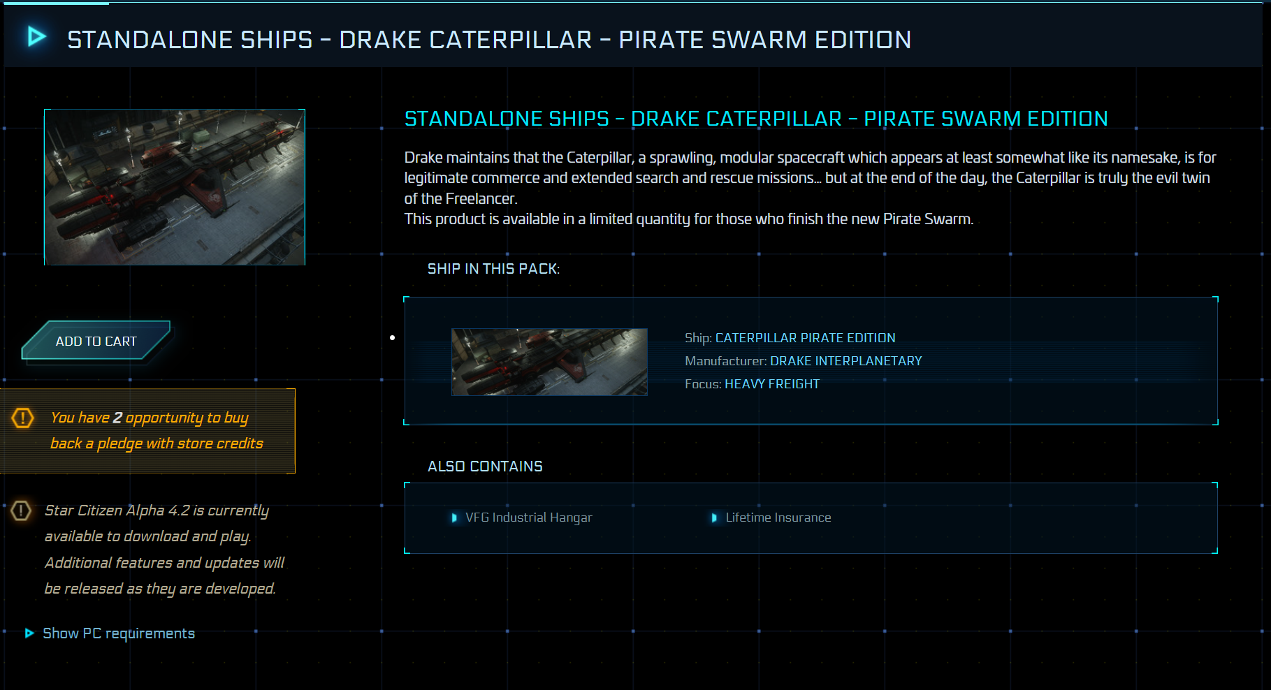 Drake Caterpillar Pirate Contents