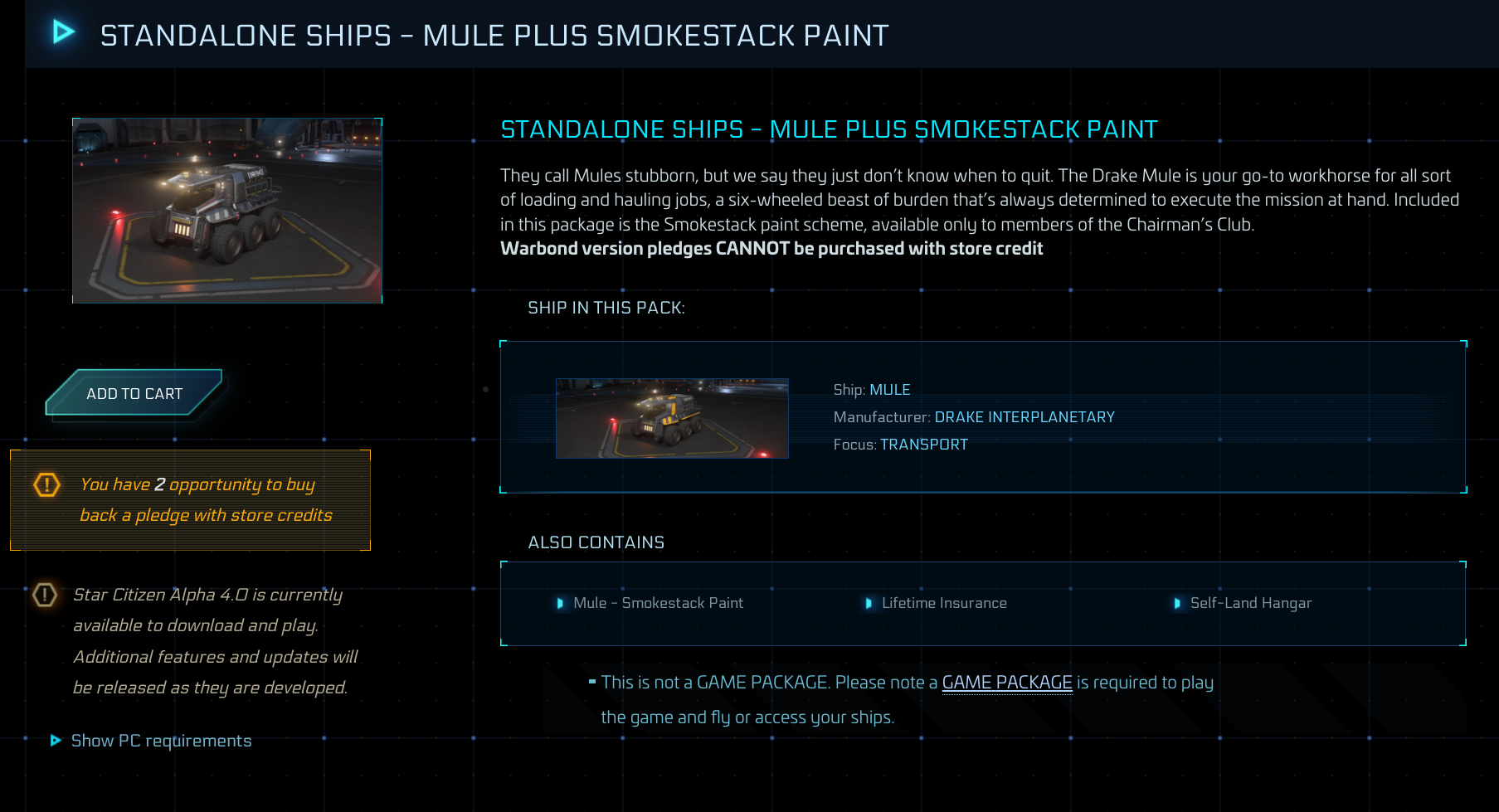 Buy Mule plus Smokestack Paint LTI - Original Concept