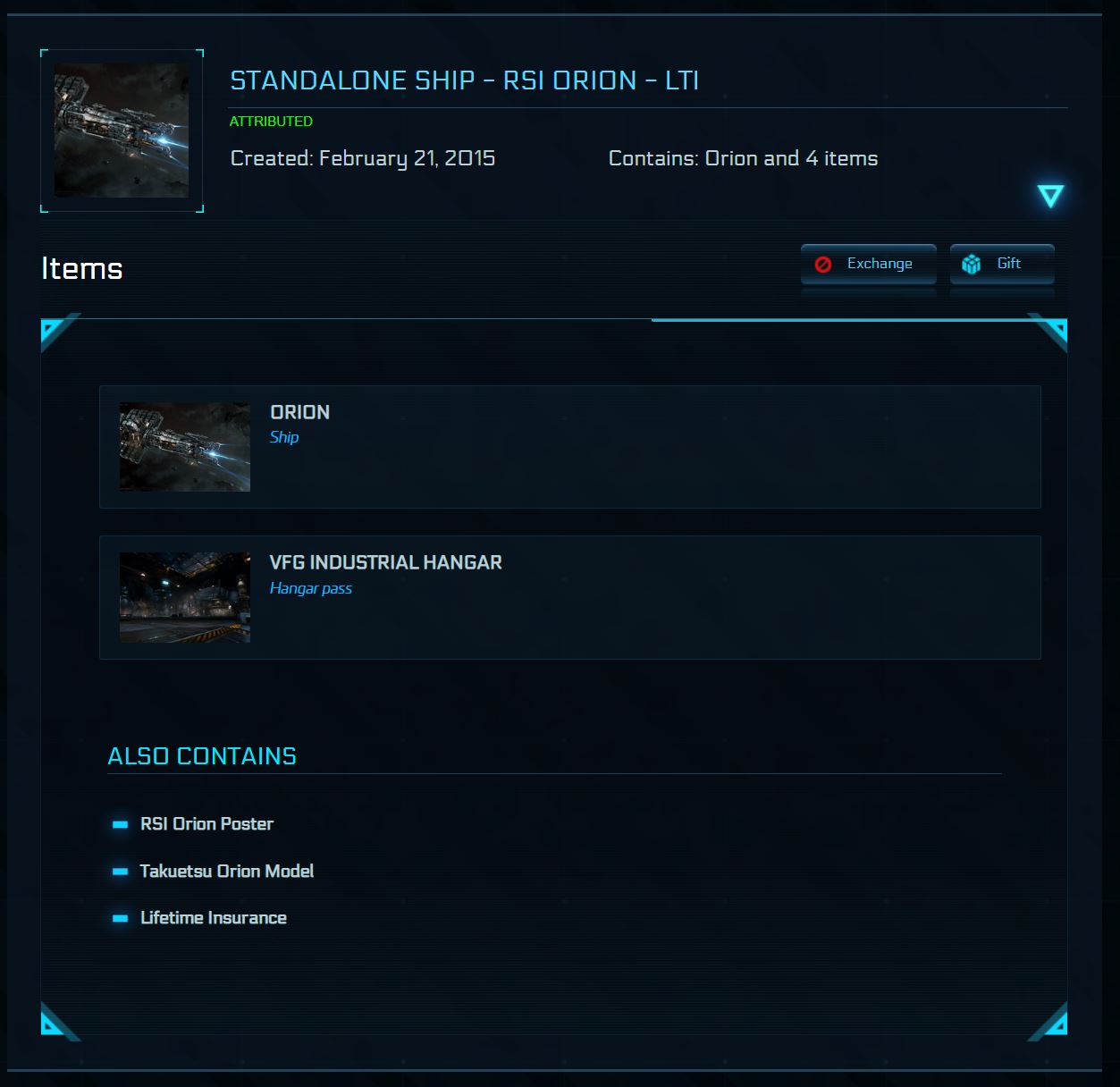 buy Orion star citizen ship