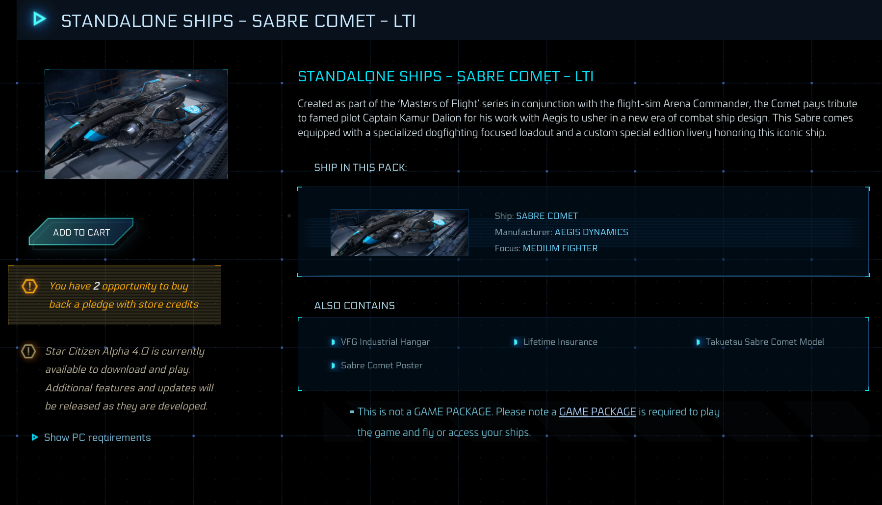 Buy Sabre Comet LTI - Original Concept