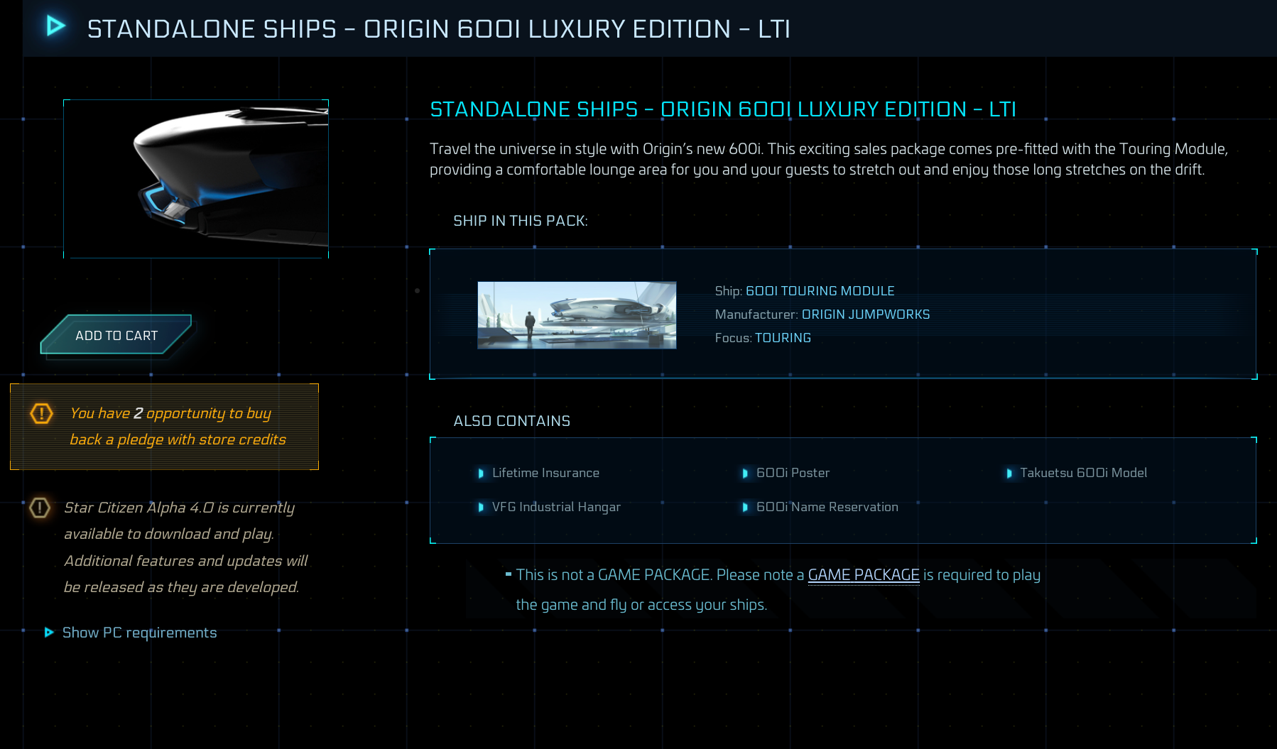 ORIGIN 600i Luxury Edition LTI - Original Concept
