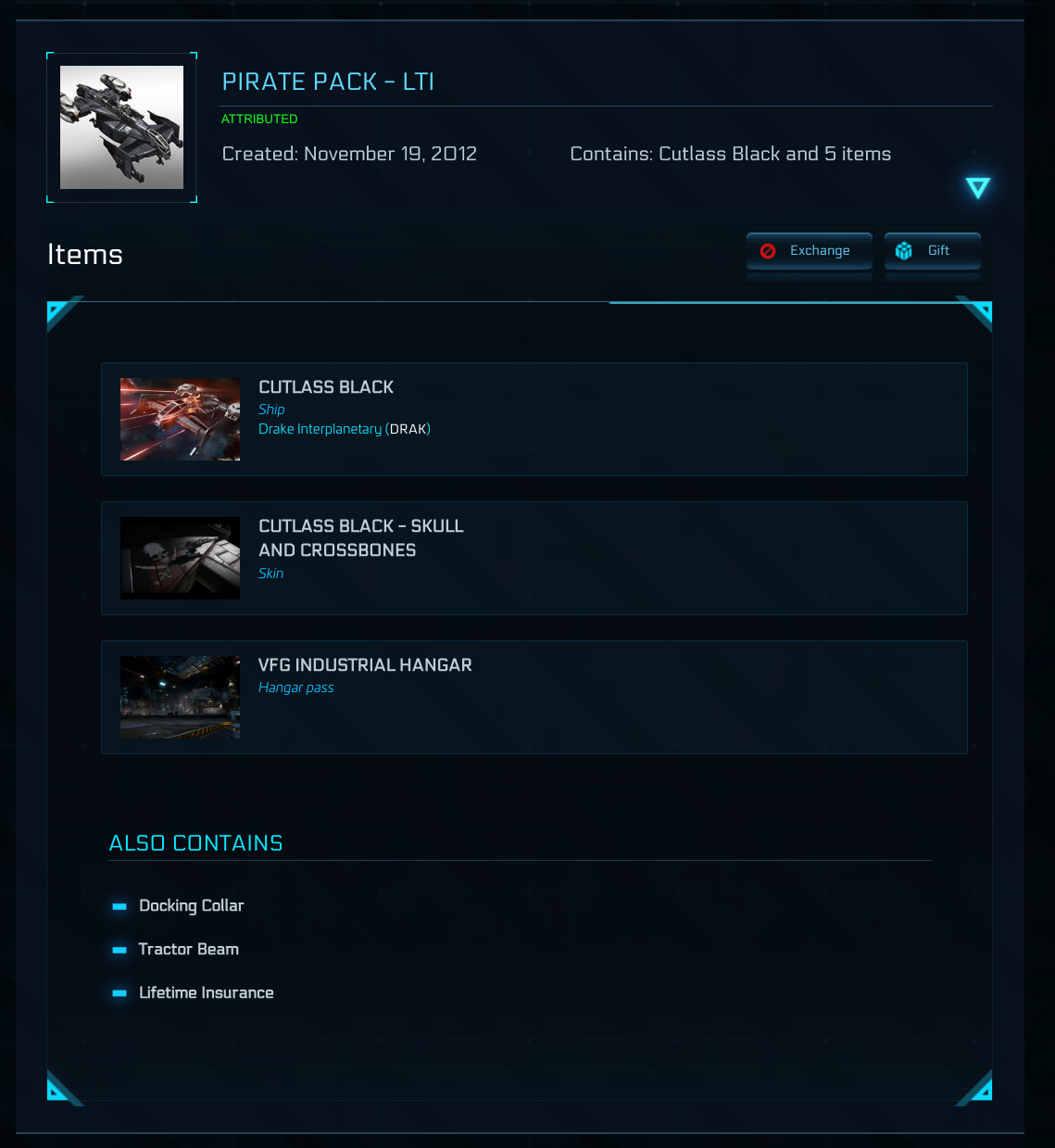Buy Pirate Pack (Cutlass Black) LTI - Original Concept